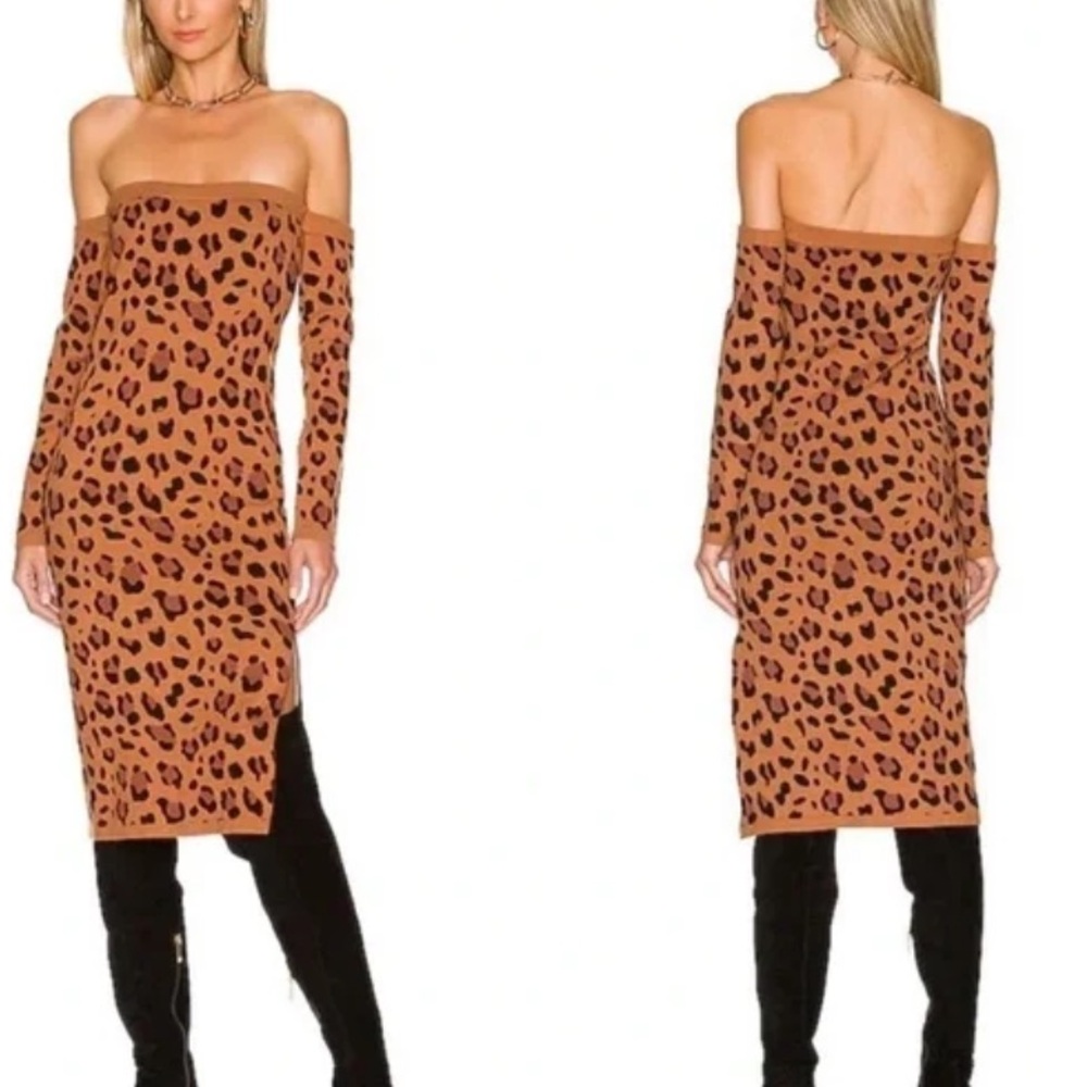 L’Agence Felicia Off The Shoulder Knit Dress